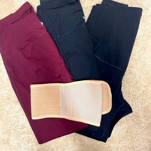 3 Pairs of Old Navy Maternity Go Dry Leggings